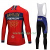 Fietskleding (Fietsshirt Lange Mouw + Lange Koersbroek) 2018 Bahrain-Merida N001